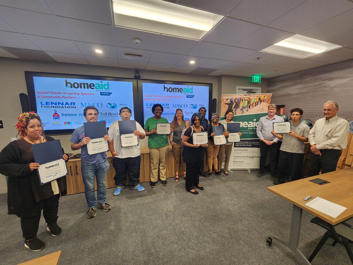 Congrats to our latest WORKS graduates! 🎓 From learning construction skills and reading blueprints to exploring career paths, they’re ready to take the next step. Learn more about our WORKS Program: loom.ly/Jxxtc5U #homeaidWORKS #buildingnewlives #constructiontraining