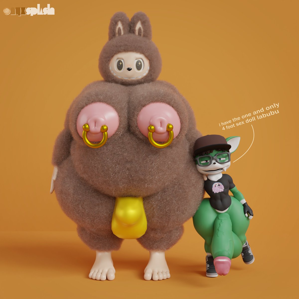 RT @OnyxSplaash: vincent's laboobu (sorry) #nsfw #porn #labubu