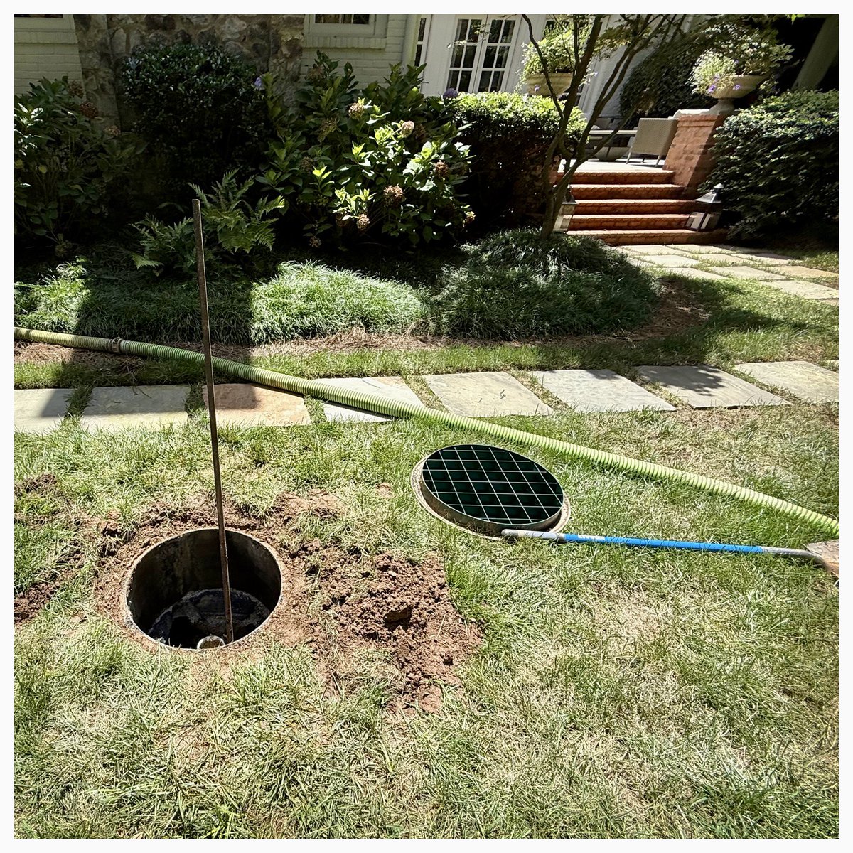 actionsepticsvc's tweet image. In Milton, we pumped out the septic tank through the risers we previously installed. Both risers provide access to this septic tank with two compartments. The risers are over the inlet and outlet ends of the tank. #MiltonGA #septicservice #septicsolutions
