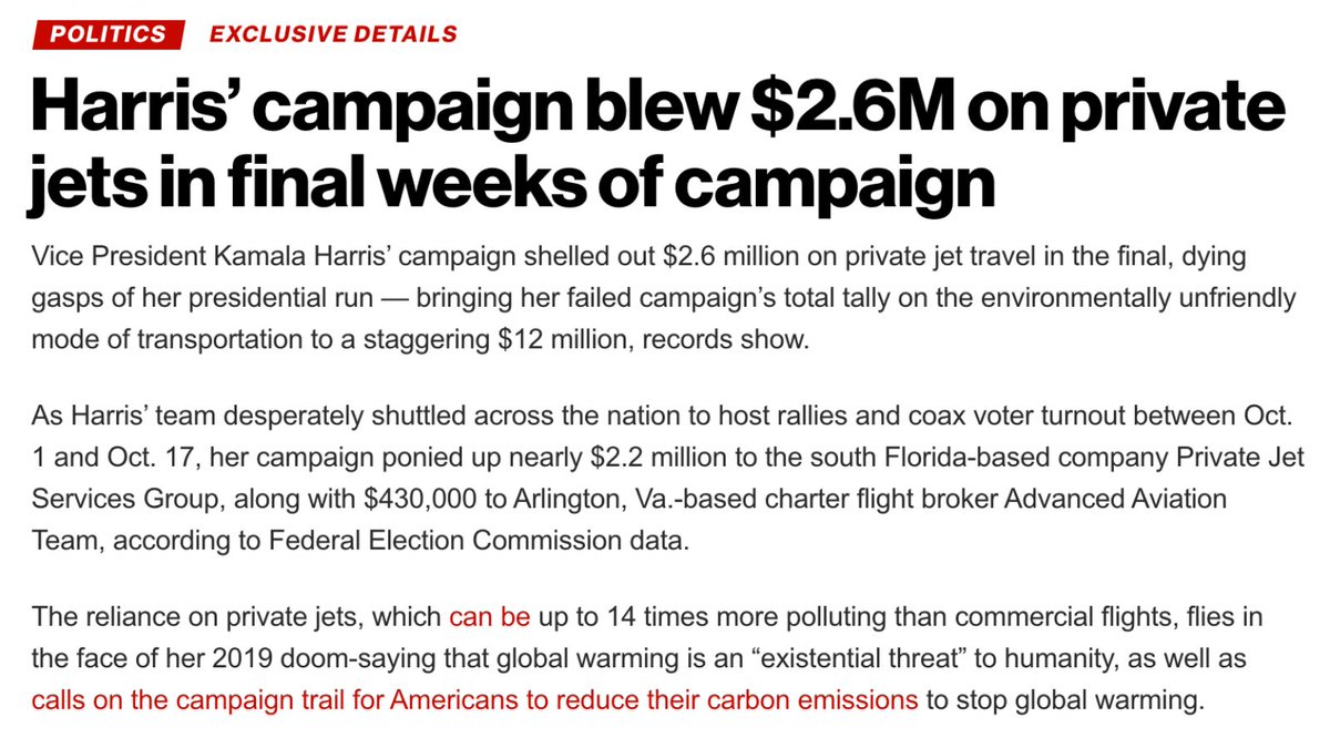 Kamala’s campaign spent $12 million on private jets

Did her step-daughter get anxiety from that??
