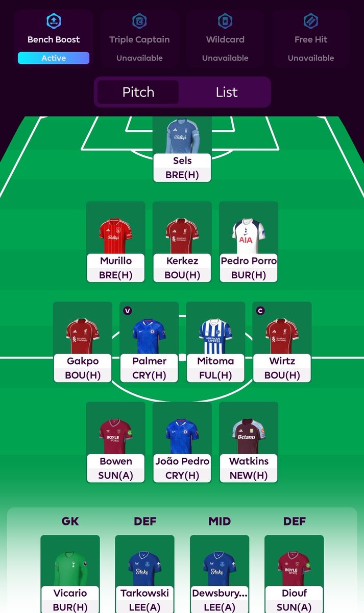 And we're back.... BB active, no salah, no haaland...