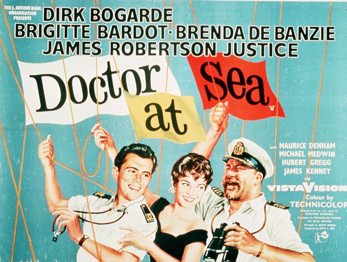 TalkingPicsTV's tweet photo. That Doctor is Back... and She-Sick!

👨‍⚕️ #DirkBogarde #BrigitteBardot #BrendaDeBanzie #JamesRobertsonJustice in 🚢 DOCTOR AT SEA (1955) at 2:50pm Classic Comedy #TPTVsubtitles https://t.co/A3CmlS8OMe