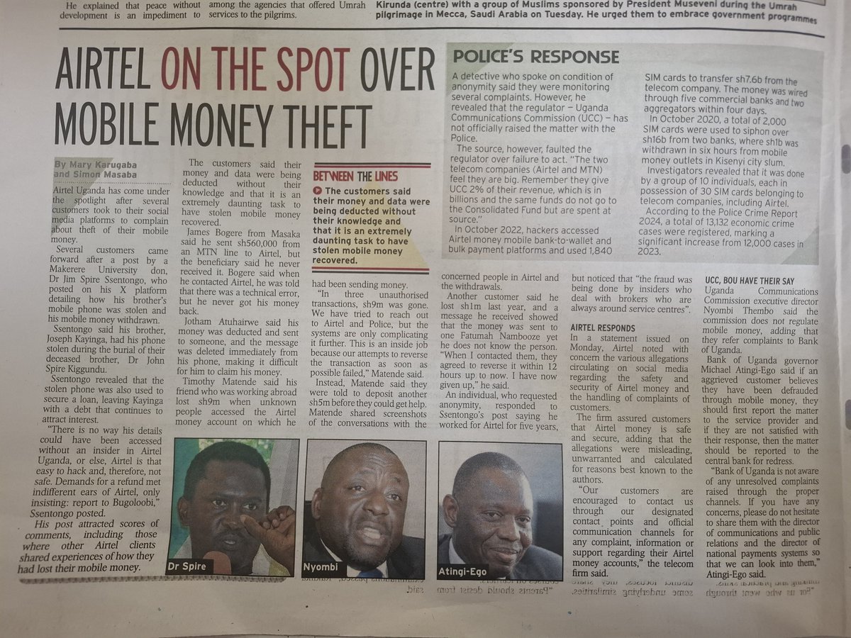 Agora Discourse (@agoracfr) on Twitter photo "<a href="/Airtel_Ug/">Airtel Uganda</a> has come under the spotlight after several customers took to their social media platforms to complain about theft of their mobile money."~<a href="/newvisionwire/">The New Vision</a> on #StopAirtelTheft campaign "<a href="/Airtel_Ug/">Airtel Uganda</a> has come under the spotlight after several customers took to their social media platforms to complain about theft of their mobile money."~<a href="/newvisionwire/">The New Vision</a> on #StopAirtelTheft campaign