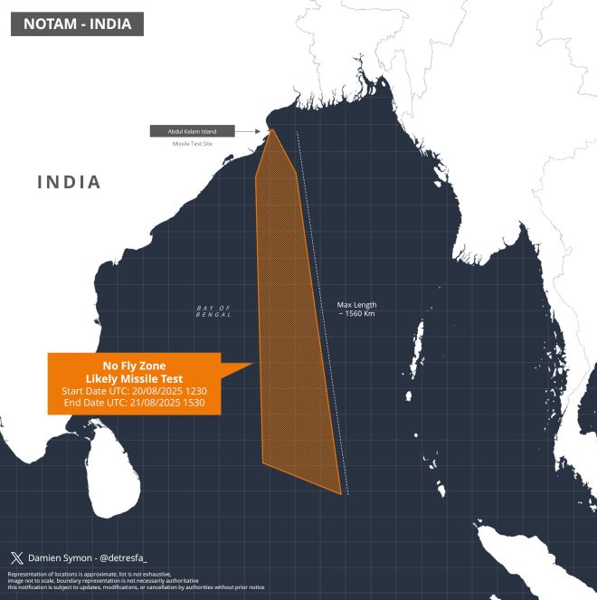 Tehmii_Syed's tweet photo. India’s new NOTAM covering ~4,800 km is a reminder: these are not #Pakistan or #China specific distances. This is #ICBM territory a range that signals ambitions far beyond regional security.
#IndiaNOTAM https://t.co/H9DAEy4gp2
