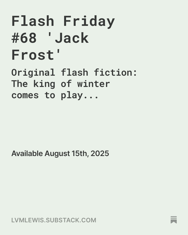 Happy #flashfriday folks - this week I've been playing with the 100 word challenge. Take a look at my whimsical tale of exactly 100 words, over on my Substack (link in my bio)... ✍️
#WritingCommunity 
#flashfiction
#shortstory
#100words