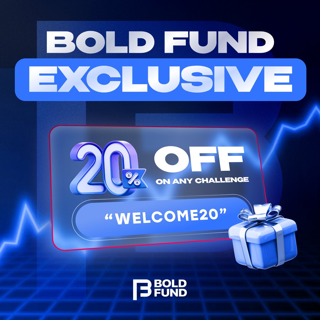 20% OFF ON EVERYTHING 

🔹Cheapest price on the market
🔹No geo restrictions
🔹Trade Forex &amp; Crypto
🔹Transparent rules
🔹Bold payouts

✅ Use code, only for new traders: WELCOME20

Get funded right now ➡️ boldfund.io