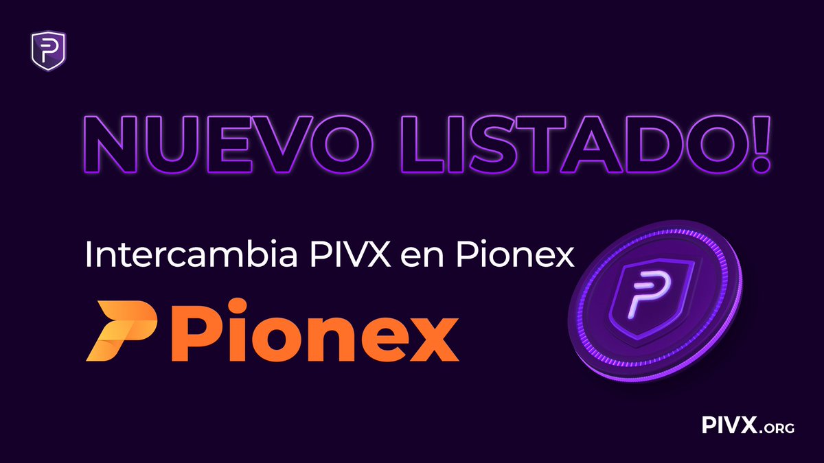 #PIVX se complace en anunciar que ya está listada en <a href="/pionex/"></a> 🚀
Pionex.com es "una de las principales plataformas de Exchange de criptomonedas con bots de trading con IA, más de 430 criptomonedas y más de 500 pares de trading". (Par de trading $PIVX/#USDT)
🚀 ¡Ya