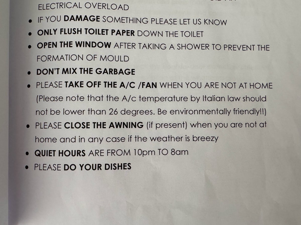 PetrHurtak's tweet image. when we were in Italy we were told at our Airbnb that because of local regulations you cannot put AC below 26°C