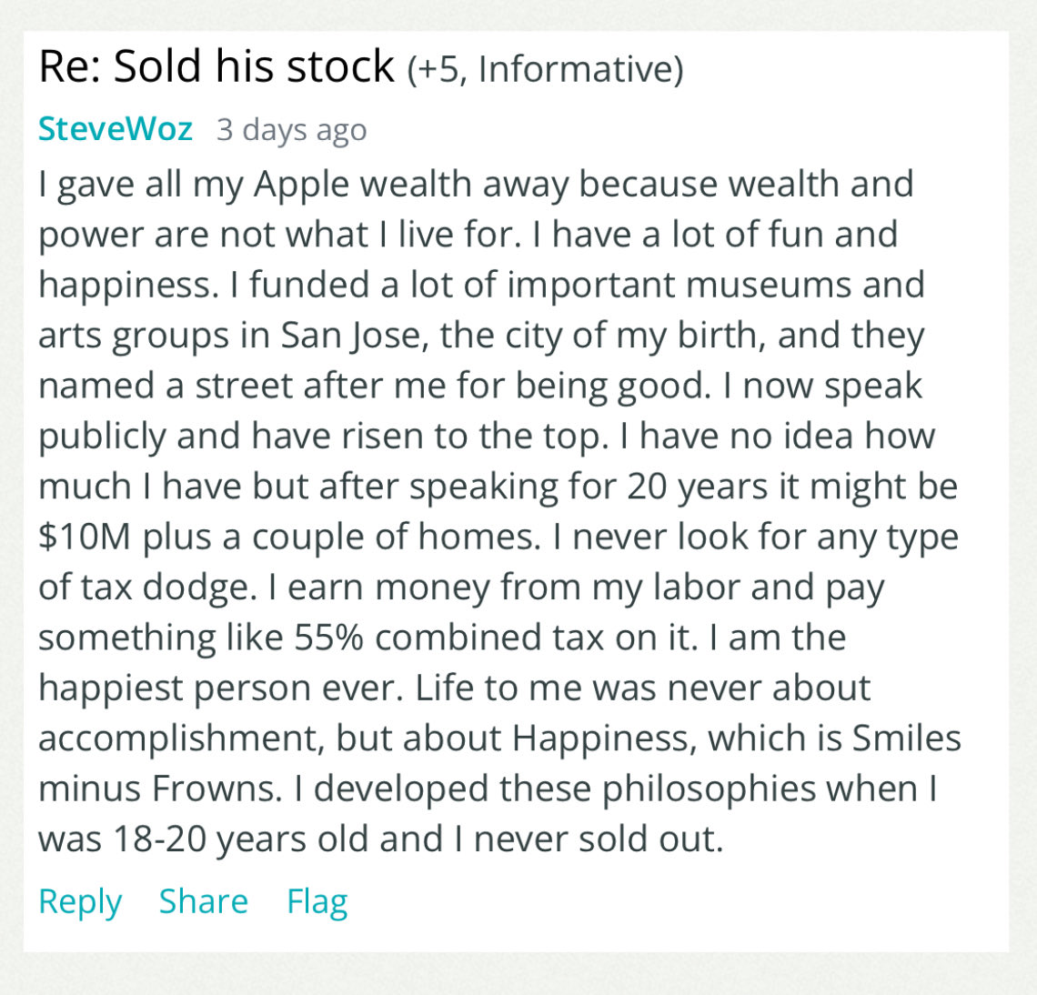 Best inspiring story of the day #stevewozniak