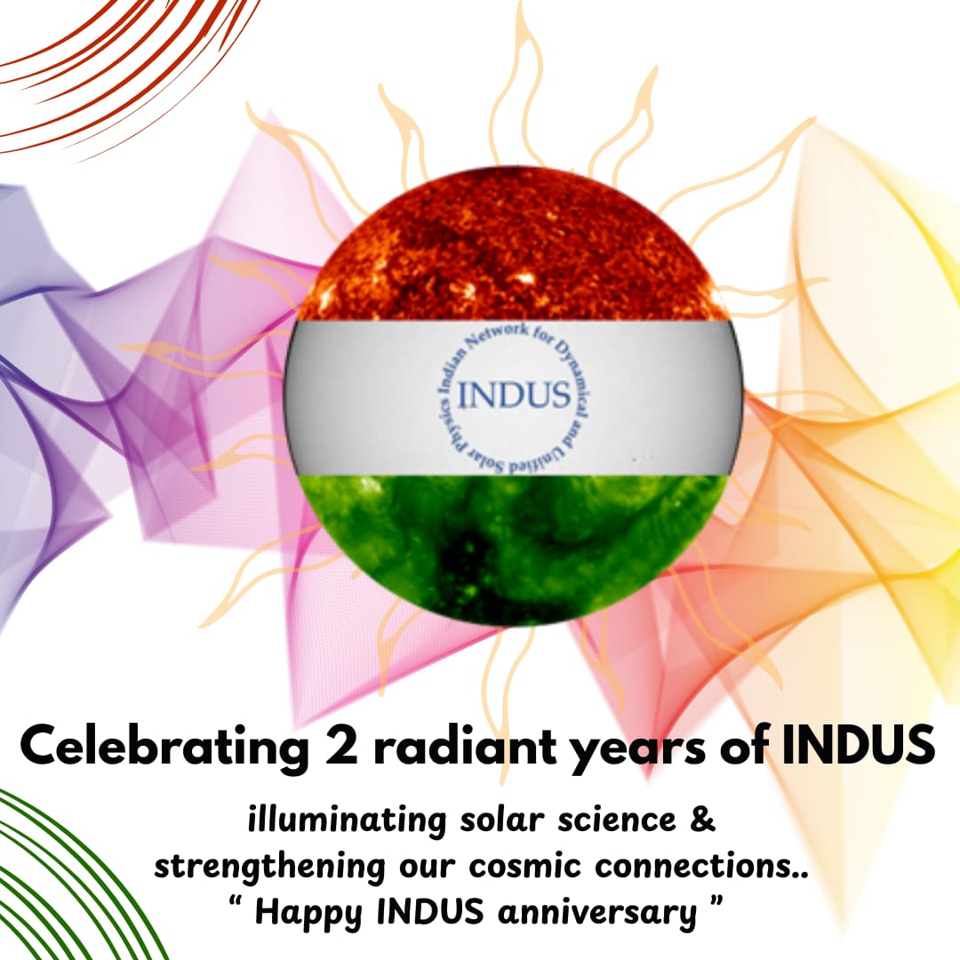 #TeamIndus turns 2! 
The brilliance of solar flares meets the power of efforts and teamwork 🌞 
Here’s to an ever more dynamic and united solar physics community! Let  the journey ahead shine even brighter 🌟 🚀 🇮🇳 🗺️
👏 🌟 Happy 2nd INDUS Anniversary 🌟 👏 

#Solar #physics