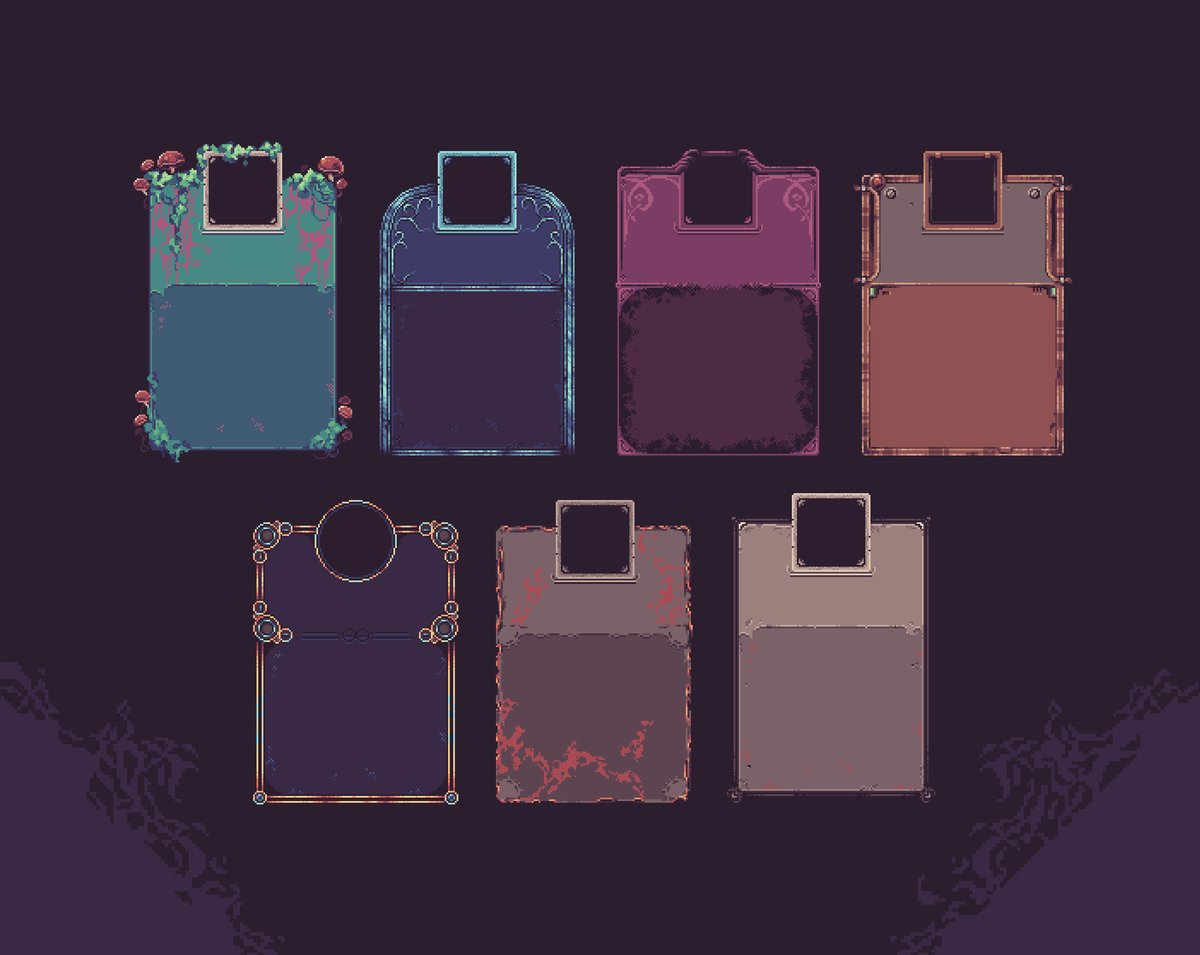 Pixel art cards everywhere.