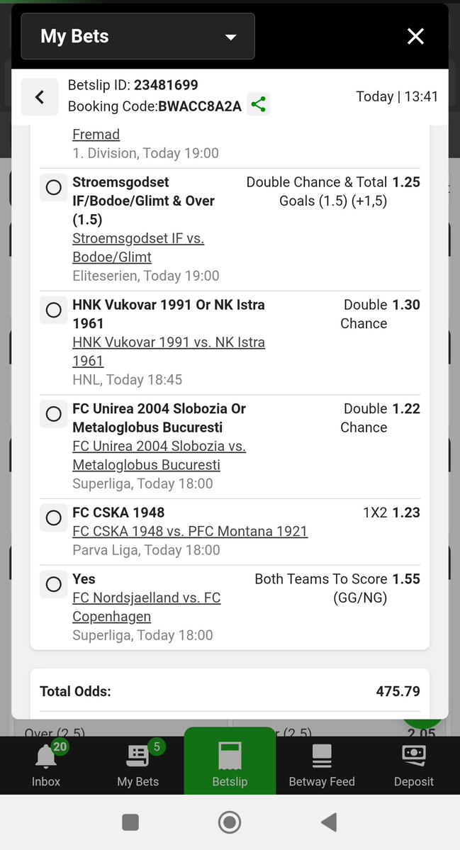 Phori (@mangwecha) on Twitter photo BWACA56BF>>400 ODDS🙏📌
BWAC60840>>22 odds
BWAC52699>>10 odds
BWACB3720>>900 odds📌
BWACC8A2A>>475 odds📌
BWA8B6879>>300 odds📌
<a href="/BetwayMalawi/">Betway Malawi</a>
#REPOST 🎉🎉🎉🎉
New season❤️❤️💰 BWACA56BF>>400 ODDS🙏📌
BWAC60840>>22 odds
BWAC52699>>10 odds
BWACB3720>>900 odds📌
BWACC8A2A>>475 odds📌
BWA8B6879>>300 odds📌
<a href="/BetwayMalawi/">Betway Malawi</a>
#REPOST 🎉🎉🎉🎉
New season❤️❤️💰