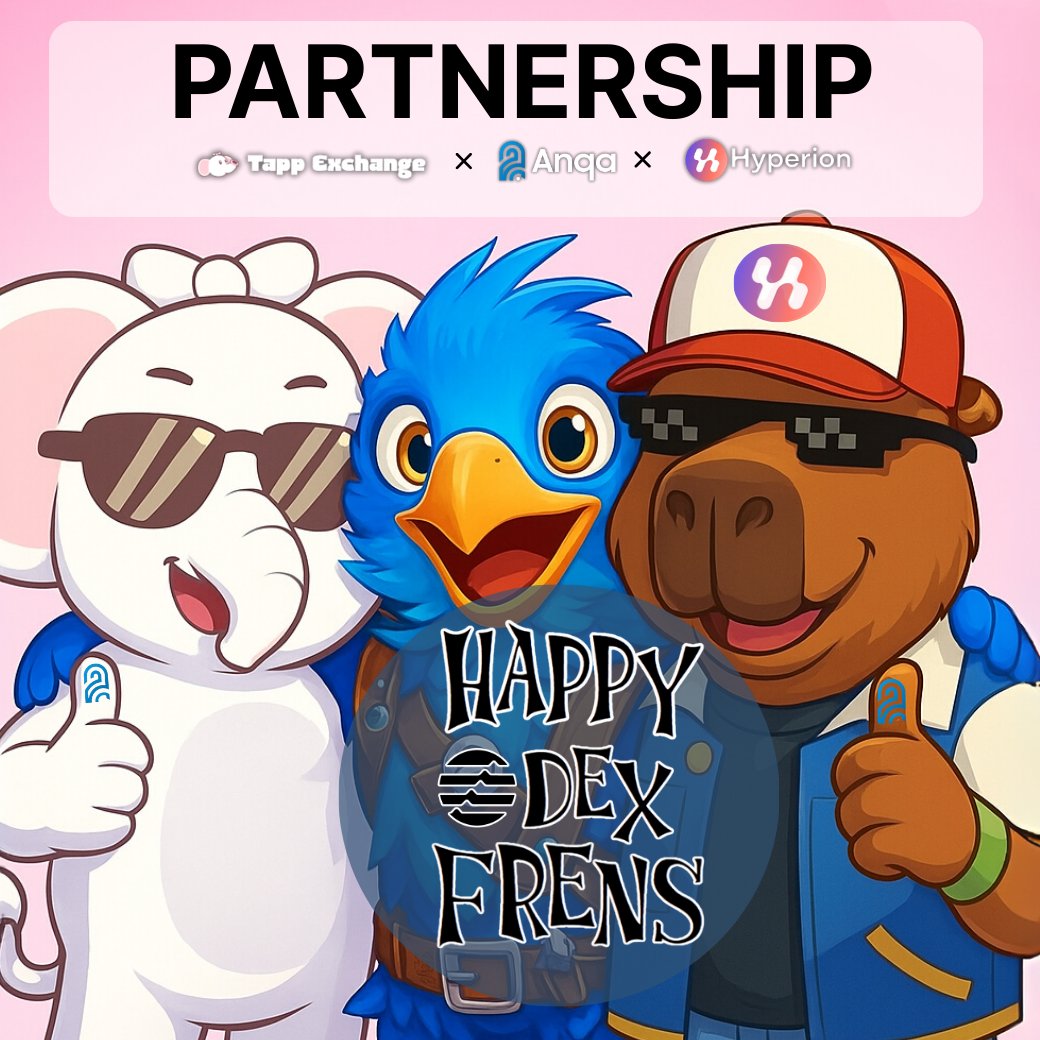 [PARTNERSHIP] Anqa x Hyperion x Tapp 

<a href="/anqa_apt/">Anqa</a>  là một DEX aggregator mạnh mẽ được xây dựng trên <a href="/Aptos/">Aptos</a>, đơn giản hóa việc swap token bằng cách kết nối nhiều sàn DEXs.

Họ cung cấp các tuyến giao dịch tối ưu, thanh khoản sâu và tỷ giá cạnh tranh cao, đảm
