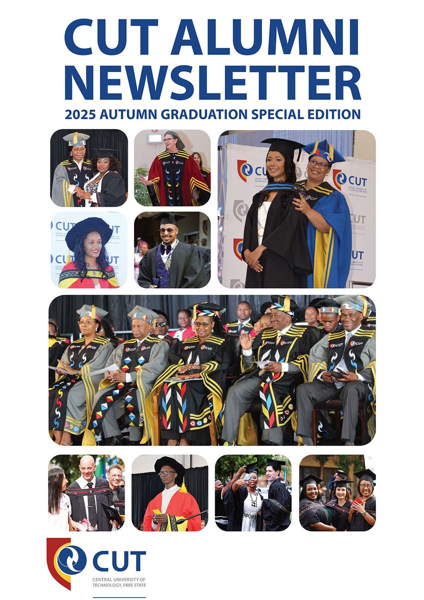 A special edition of the CUT Alumni Newsletter captures the 2025 CUT Autumn Graduations - A celebration of milestones and new beginnings.
Read the edition, cut.ac.za/the-alumni