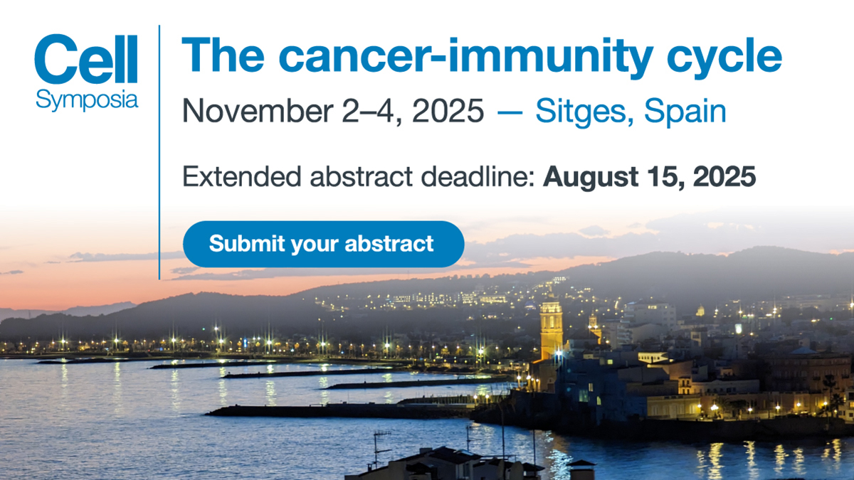 CellSymposia's tweet image. Last call for @CellSymposia #CSCancerImmunity2025 abstracts, deadline today, Friday, August 15.
Topics: T cells, tumor microenvironments, synthetic immunity
Keynotes: Ira Mellman (@parkerici) and Carl June (@Penn)
hubs.li/Q03C4yxk0