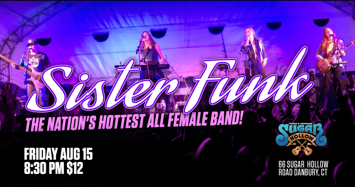 SisterFunkcom's tweet photo. See Sister Funk live at Sugar Hollow Tap Room! - https://t.co/nqS1PTg2pm https://t.co/VywPFN5dhf