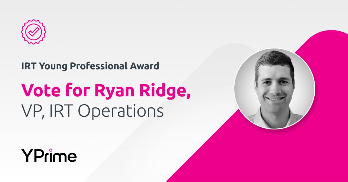 We’re proud to share that YPrime's Ryan Ridge has been named a finalist for Informa's IRT Young Professional Award. This recognition celebrates rising leaders who are shaping the future of clinical trial operations—and Ryan is doing just that. Vote today: hubs.ly/Q03CKYXw0