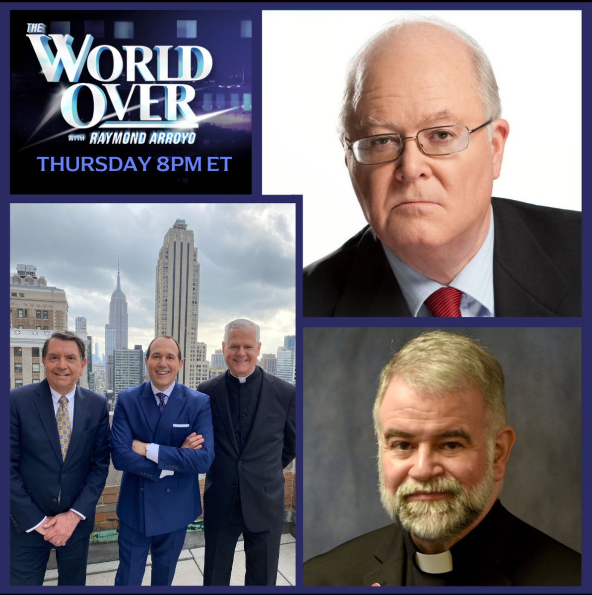 World Over at 9:30 am E TODAY: Bill Donohue <a href="/CatholicLeague/">Catholic League</a> on the Little Sisters of the Poor back in court. 

The Papal Posse <a href="/RobertSRoyal/">Robert Royal</a>  and <a href="/GeraldMurray8/">Gerald Murray</a> on Pope Leo’s First 100 Days. 

Fr. Robert McTeigue <a href="/CatholicCurrent/">The Catholic Current w/ Fr. Robert McTeigue, S.J.</a> on the meaning of Synodality. @Ewtn