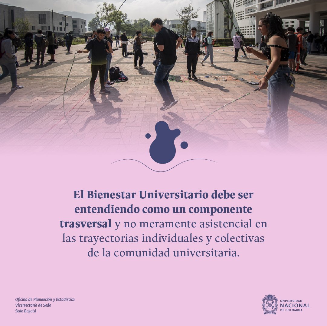 Sede Bogotá - Universidad Nacional de Colombia (@bogotaunal) on Twitter photo El bienestar #BogotaUNAL va más allá de la asistencia: es transversal a todas nuestras vivencias. ¡Cuidarnos es crecer juntxs!
Conoce más: ✅ow.ly/WZUx50WvAQ4
#PlanDeAccionUNAL #BienestarUniversitario #SedeQueCuida <a href="/UNALOficial/">Universidad Nacional de Colombia</a> <a href="/MuneraLeopoldo/">Leopoldo Múnera</a> <a href="/carojimenezm14/">Carolina Jimenez Martín</a> El bienestar #BogotaUNAL va más allá de la asistencia: es transversal a todas nuestras vivencias. ¡Cuidarnos es crecer juntxs!
Conoce más: ✅ow.ly/WZUx50WvAQ4
#PlanDeAccionUNAL #BienestarUniversitario #SedeQueCuida <a href="/UNALOficial/">Universidad Nacional de Colombia</a> <a href="/MuneraLeopoldo/">Leopoldo Múnera</a> <a href="/carojimenezm14/">Carolina Jimenez Martín</a>