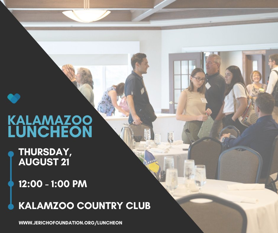 ONE week away from our FREE Kalamazoo Luncheon at the Kalamazoo Country Club on Thursday, August 21, 2025. 

Meet our scholars from Bosnia and Herzegovina during their U.S. Learning Experience. Enjoy a boxed lunch and get to know them. jerichofoundation.org/luncheon.