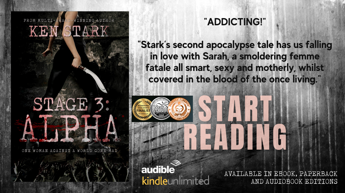 That child was all she cared about in the world. She would find her, or die trying.

STAGE 3: ALPHA
viewbook.at/stage3alpha

FREE on Kindle Unlimited

Also on #audiobook

#FREE #kindleunlimited #zpoc #TheWalkingDead #audible #audiobooks #zombie #stage3series #apocalypse #horror