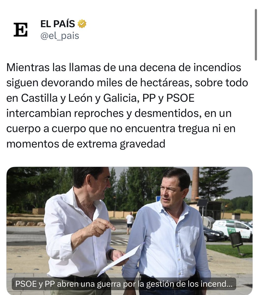 maxpradera's tweet image. 🧵 Hilo: Cuando exigir responsabilidades se convierte en “reproches”. Cómo se fabrica antipolítica desde la equidistancia. #FiscalizarNoEsReñir

1. Arde media España.
🔥 Castilla y León y Galicia se consumen entre llamas.
Y mientras tanto, los titulares nos dicen