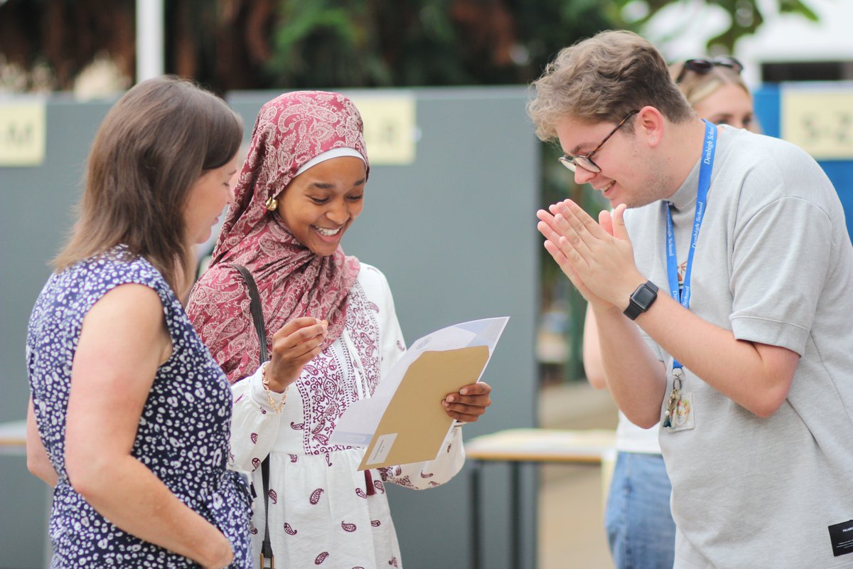 DenbighSchoolMK's tweet photo. Y13 students are on their way to top universities &amp; have secured sought after Apprenticeships after recording the strongest results in the post-pandemic era.  Click here for the destinations of top achievers &amp; photos from results morning. https://t.co/b8JQiK5OV4 #thinkdenbigh https://t.co/IAqMLAwhUL