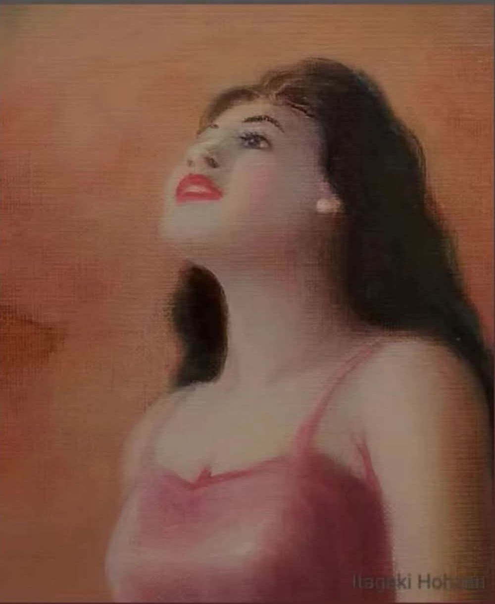 gigolo　油絵　人物画 豊島輝彦「洋酒ビンのある静物」油絵・F6号 絵画買取・販売の