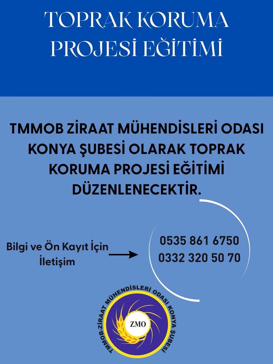 Ön kayıt ve bilgi almak için Odamız ile iletişime geçebilirsiniz.
NOT:Ziraat Fakültelerinin Toprak,Kültür Teknik,Tarımsal Yapılar ve Sulama bölümleri ile Tarım Teknolojisi Programının Toprak,Tarımsal Yapılar ve Sulama alt programlarından mezun olma şartı vardır.