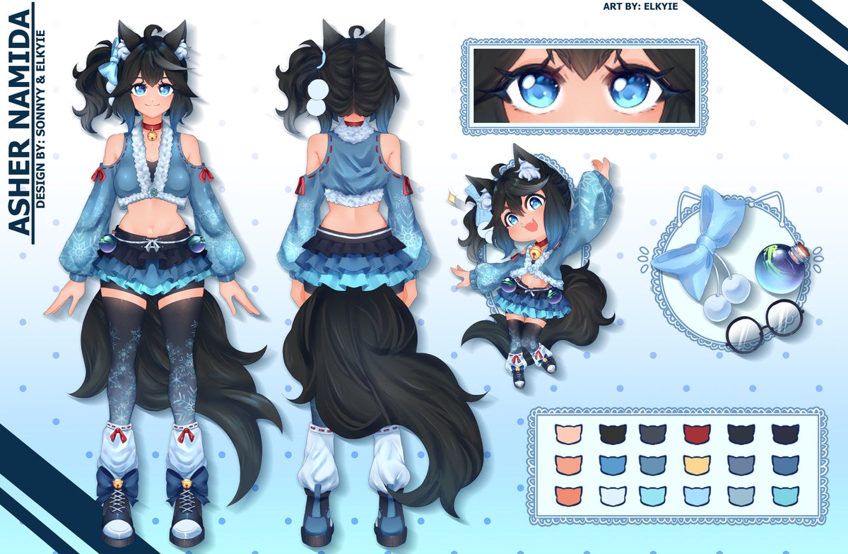 AsherNamidaVT's tweet photo. SOUND THE ALARMS!!!!! YOUR ROYAL ACHIEVER HAS GOTTEN A NEW REF SHEET!!!! #ENVTuber #TransVtuber

Model by @Coffee_Sonnyy and @elkyiee https://t.co/wWwsRzxLHB