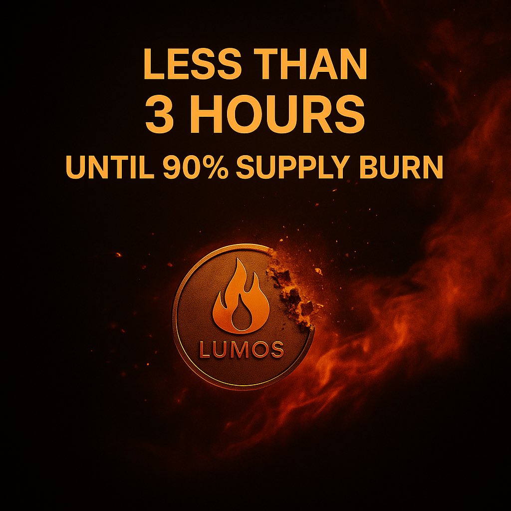 Just 3 hours until $LUMOS burn🔥