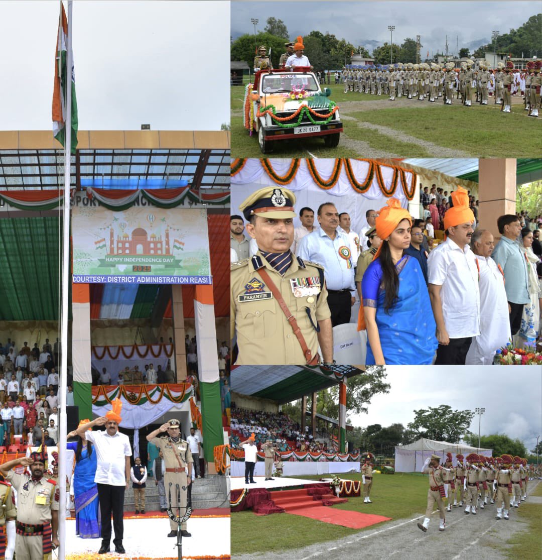 Deputy Commissioner Reasi (@dmreasi) on Twitter photo 🇮🇳 District Administration Reasi celebrated the 79th Independence Day with patriotic zeal at Gen. Zorawar Singh Sports Stadium.
DDC Chairperson Sh. Saraf Singh Nag
Hoisted the Tricolour.
Event witnessed Large participation &vibrant march past
<a href="/diprjk/">Information & PR, J&K</a> 🇮🇳 District Administration Reasi celebrated the 79th Independence Day with patriotic zeal at Gen. Zorawar Singh Sports Stadium.
DDC Chairperson Sh. Saraf Singh Nag
Hoisted the Tricolour.
Event witnessed Large participation &vibrant march past
<a href="/diprjk/">Information & PR, J&K</a>