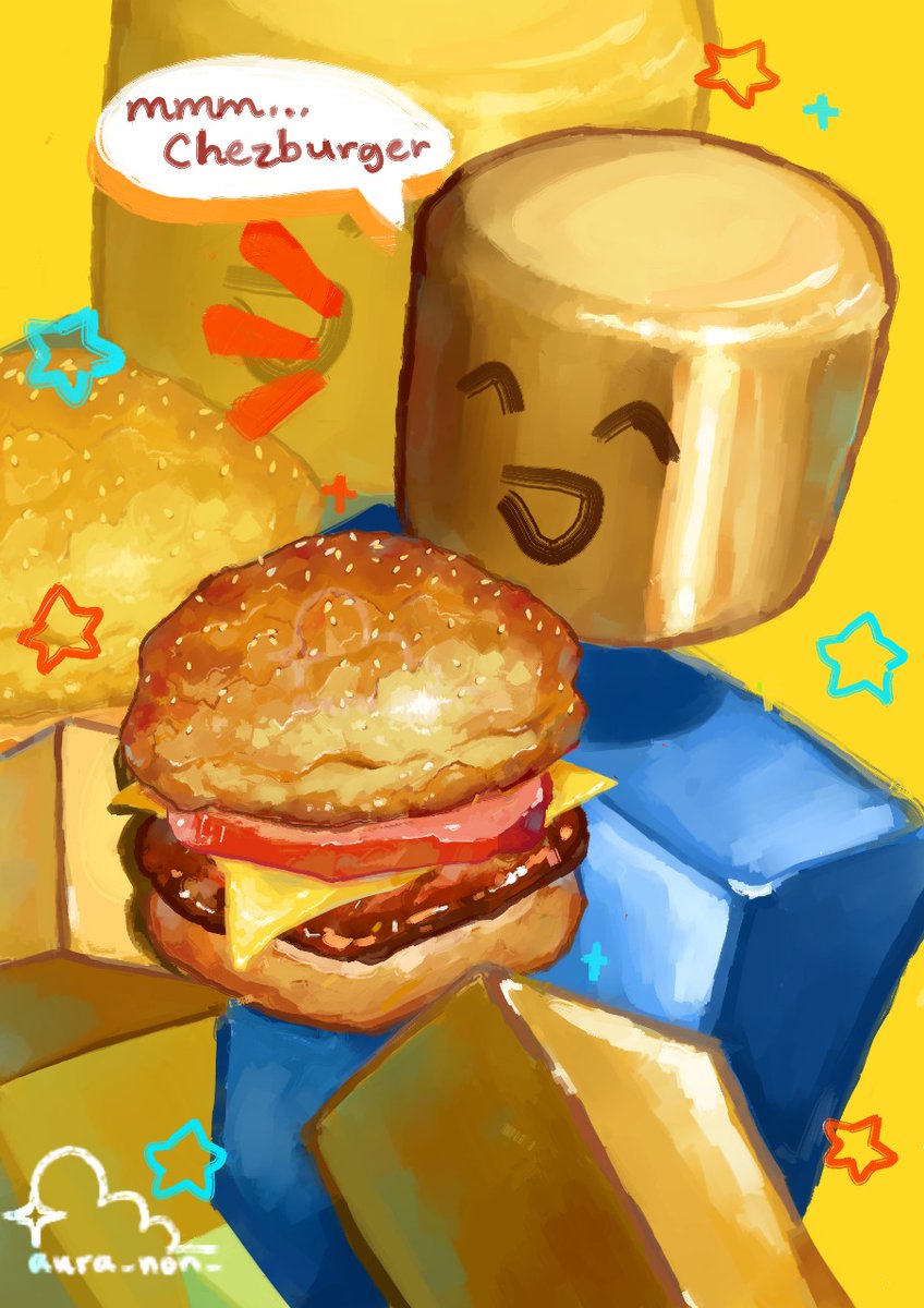 aura_non_'s tweet image. I want chezburger please #roblox #robloxart #art