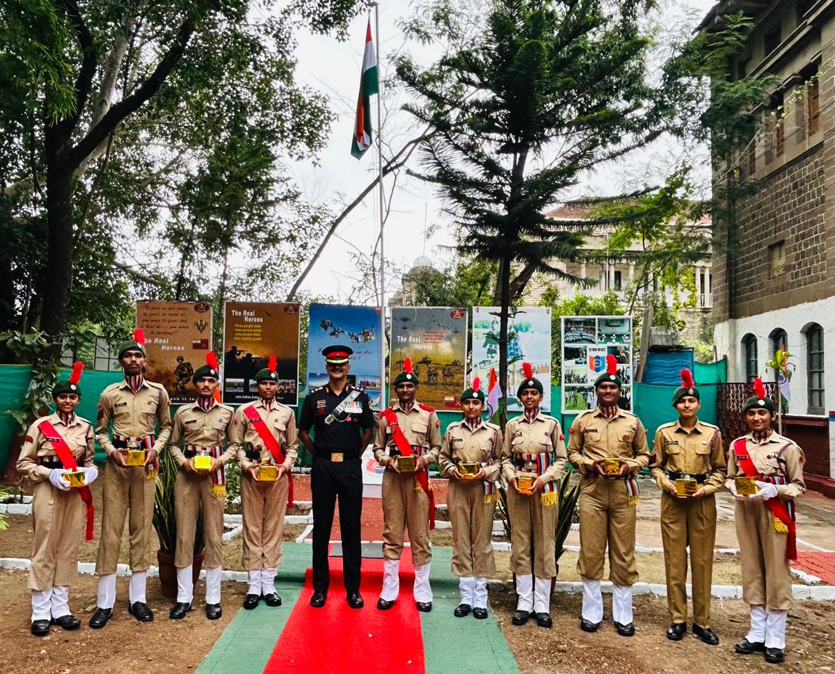 NCC_Pune_Gp's tweet photo. #commemorating the spirit of India’s #Independence. 36 Mah Bn fosters patriotic pride and #national unity, through creative and engaging activities that celebrate our shared #heritage and #values https://t.co/UdQFfEnh8F