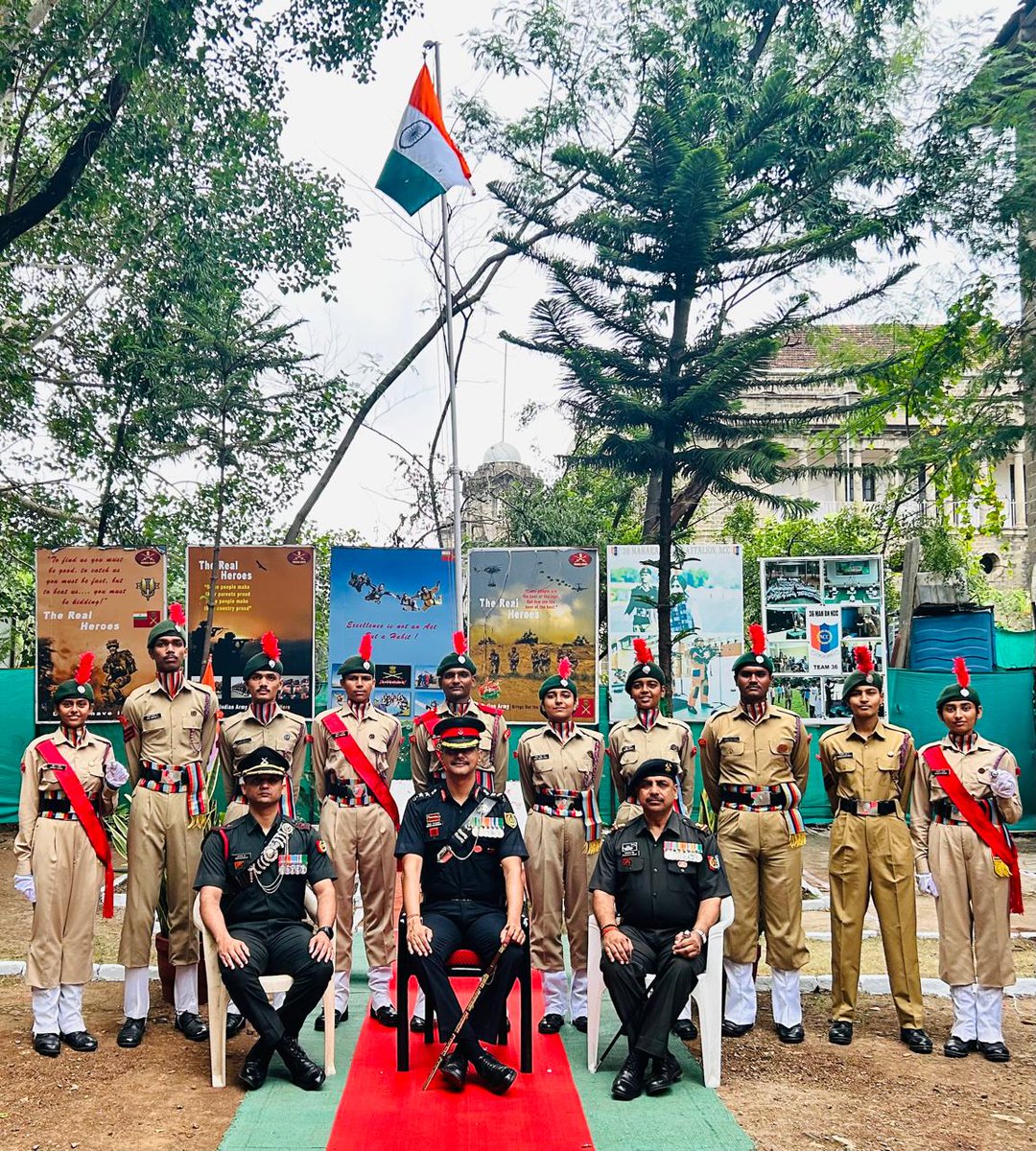 NCC_Pune_Gp's tweet photo. #commemorating the spirit of India’s #Independence. 36 Mah Bn fosters patriotic pride and #national unity, through creative and engaging activities that celebrate our shared #heritage and #values https://t.co/UdQFfEnh8F