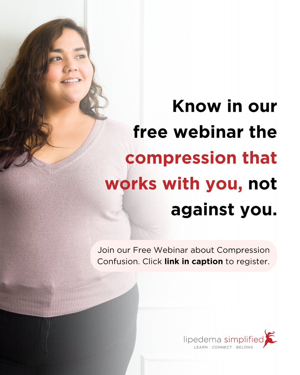 Compression can be your ally. Join us tomorrow, Monday, August 18, 2025 at 3:00 pm EDT for our free webinar and learn how to choose compression that works with your body, not against it. Register here: learn.lipedema-simplified.org/free-webinar See you!

#compressionforlipedema #painrelief