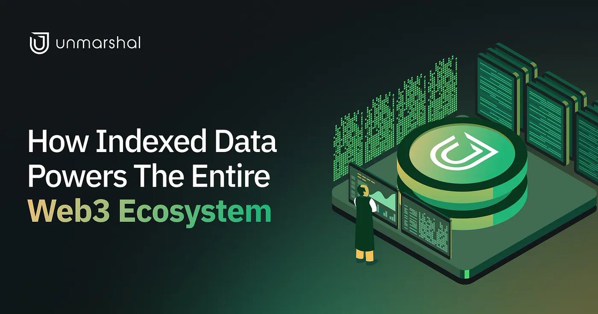 UnmarshalAI's tweet image. Web3 promises decentralization, transparency, and composability, but without indexed, queryable data, none of it works.

With 100+ chains and thousands of dApps, it’s the data layer that keeps everything usable.

Let’s break it down 🧵⤵️