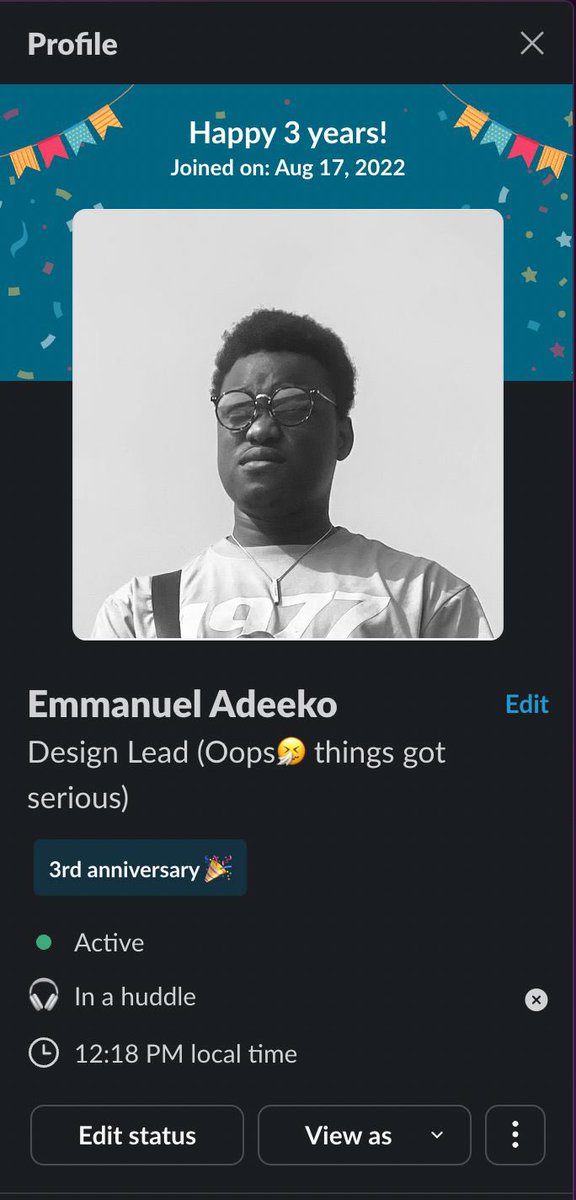 3mmie4sure's tweet photo. 3 years designing great stuff in this company🤞🎉🥳 https://t.co/Bjvy0Am081