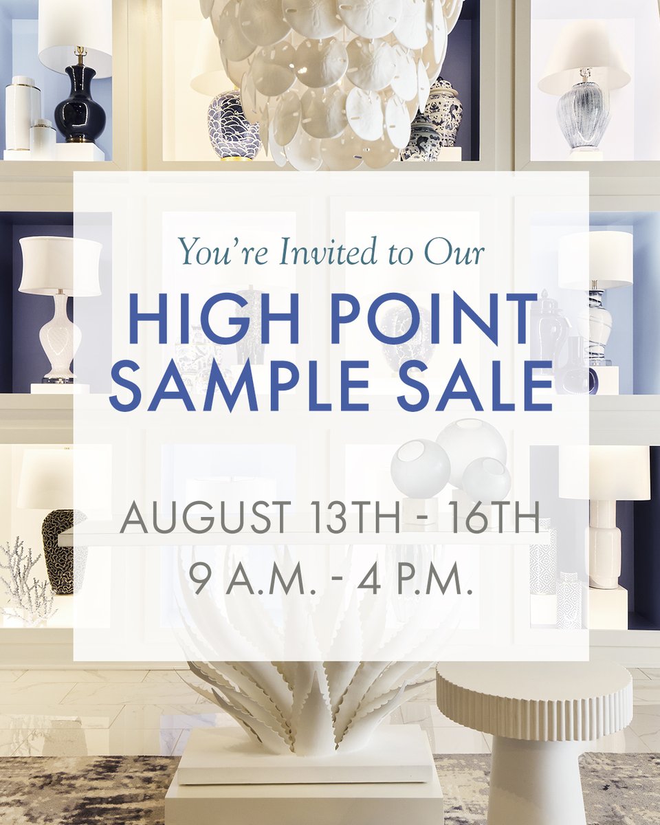 CurreyCo's tweet image. It&apos;s FRIDAY and the last day of our High Point Sample Sale. Lots of great products at very, very low prices.  Join us on the 10th floor above the Currey showroom at IHFC, M110 on Main Street in High Point! @ANDMOREhpmkt  #samplesale #HPXD