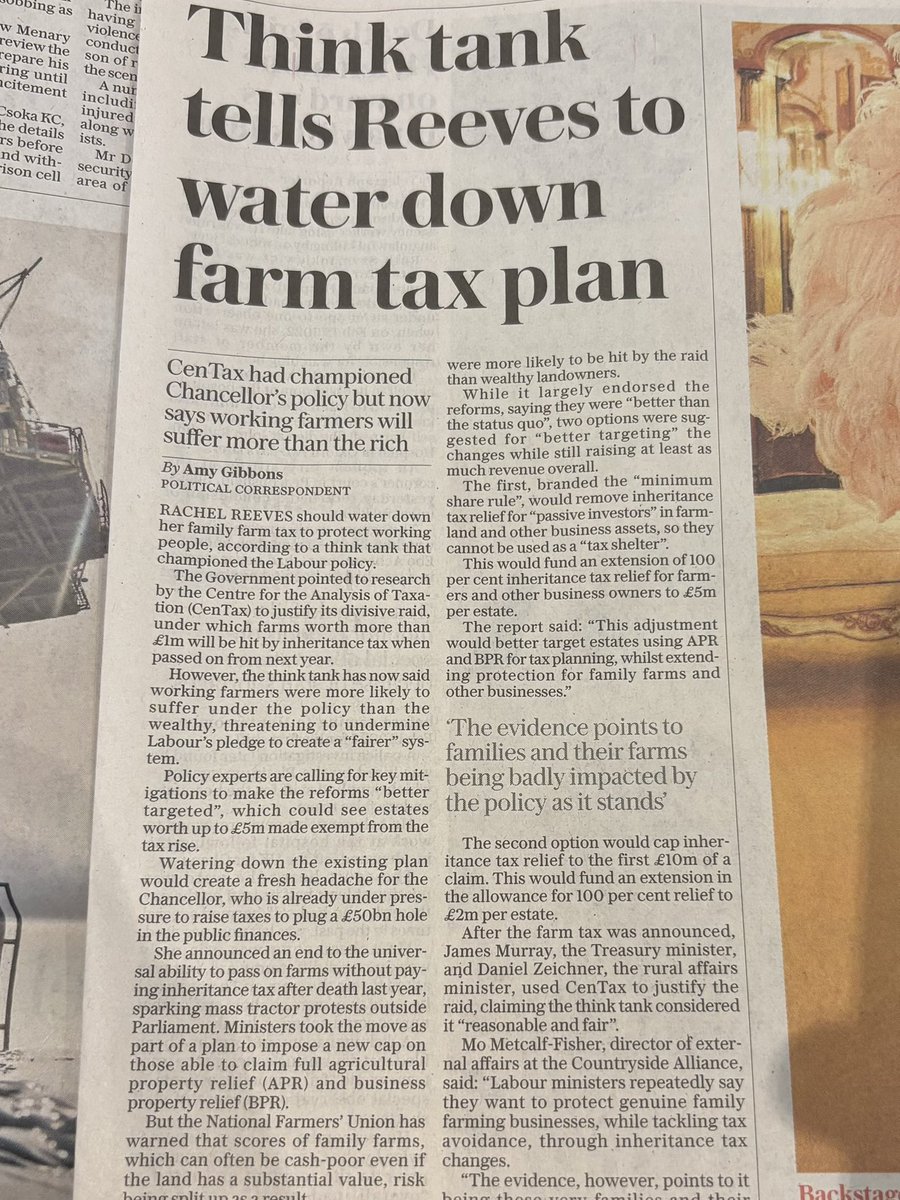 Working farmers more likely to suffer under policy than the wealthy, warn experts who championed divisive family farm tax⬇️