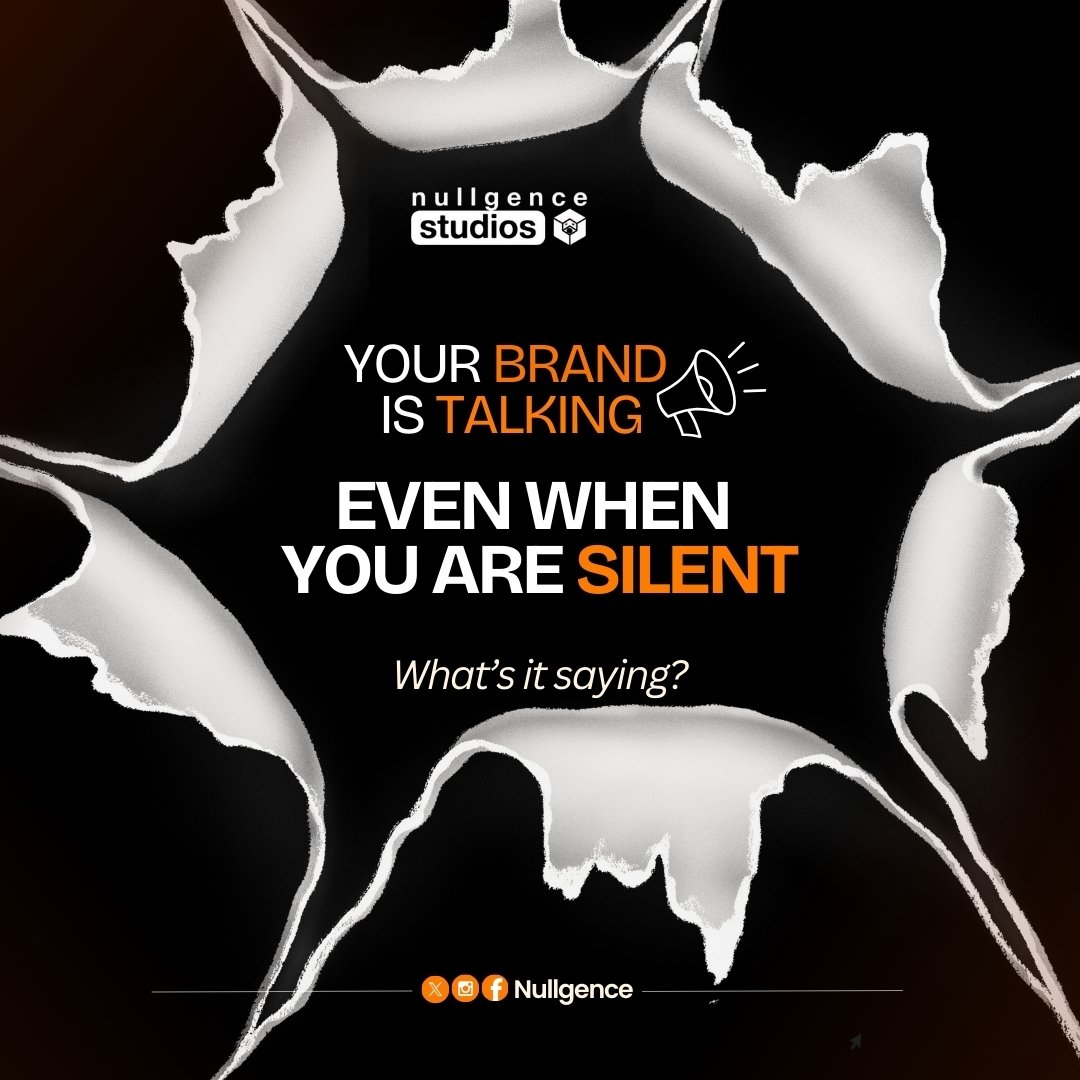 nullgenceHQ's tweet photo. Even without a single post, your brand is telling people something.
It’s in your website layout.
Your packaging.
Your response time.
Your tone.
The way you show up when no one’s watching.

The question isn’t “Is my brand speaking?”
It’s “What is it saying?” https://t.co/YxTIy8tTAw