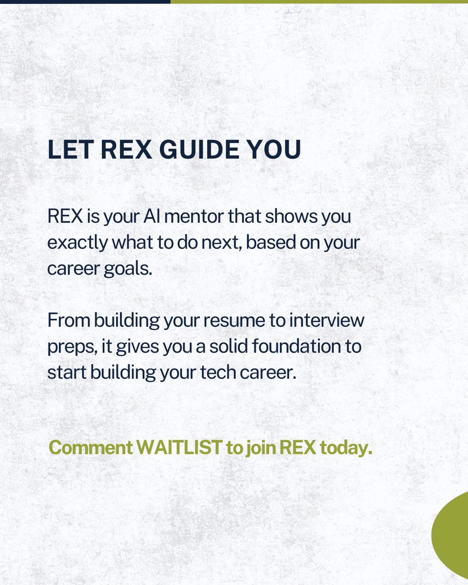 ReCreaX_'s tweet image. Comment “WAITLIST” to get started with REX.

#REX #BreakIntoTech #TechJobs #CareerSwitch #SelfTaughtDev