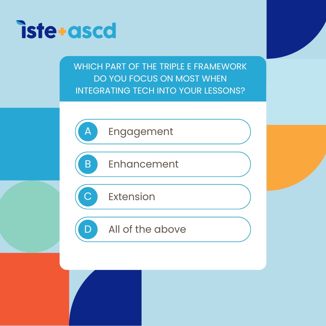 ISTEofficial's tweet image. Smart tech = meaningful learning.
Discover how smart technology integration creates authentic learning experiences that go beyond the classroom in Liz Kolb’s latest EL article.
📖 Read more: hubs.li/Q03CVFw00
#EdTech #AuthenticLearning #TripleEFramework