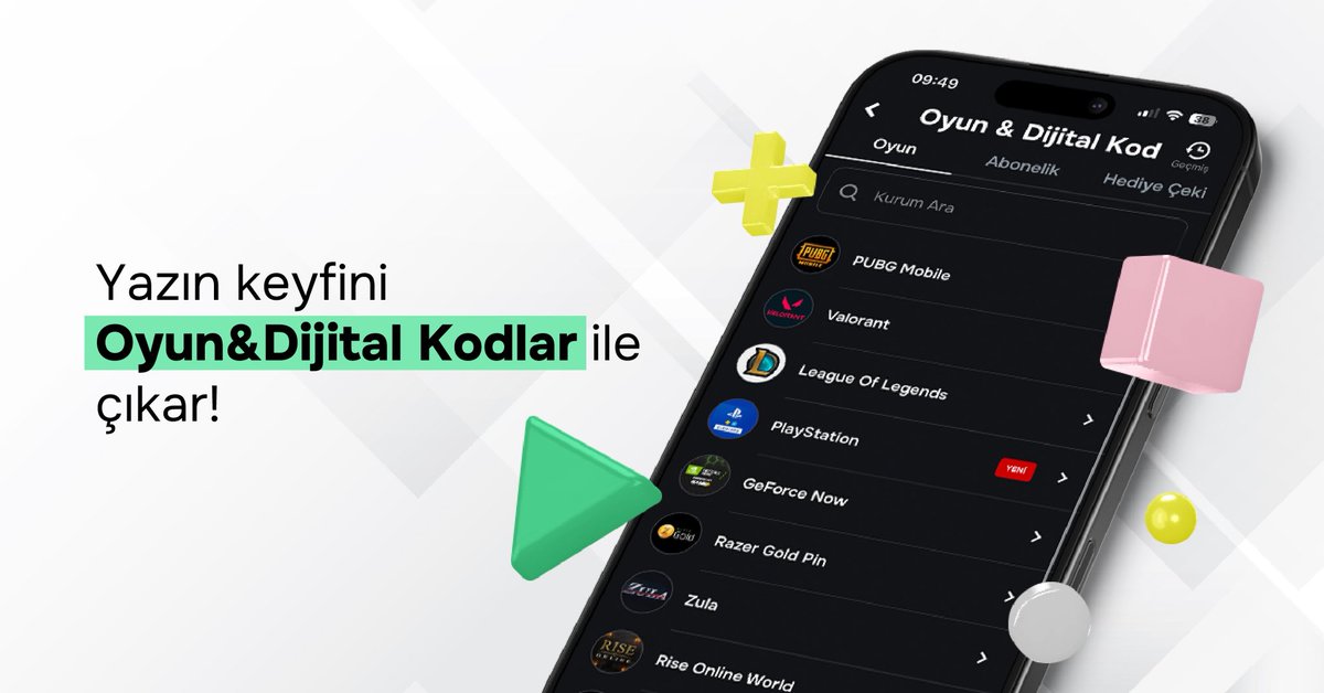 Papara'dan onlarca oyun ve uygulamada geçerli dijital kod satın al, anında kullan. #BankaDeğilPapara #Papara