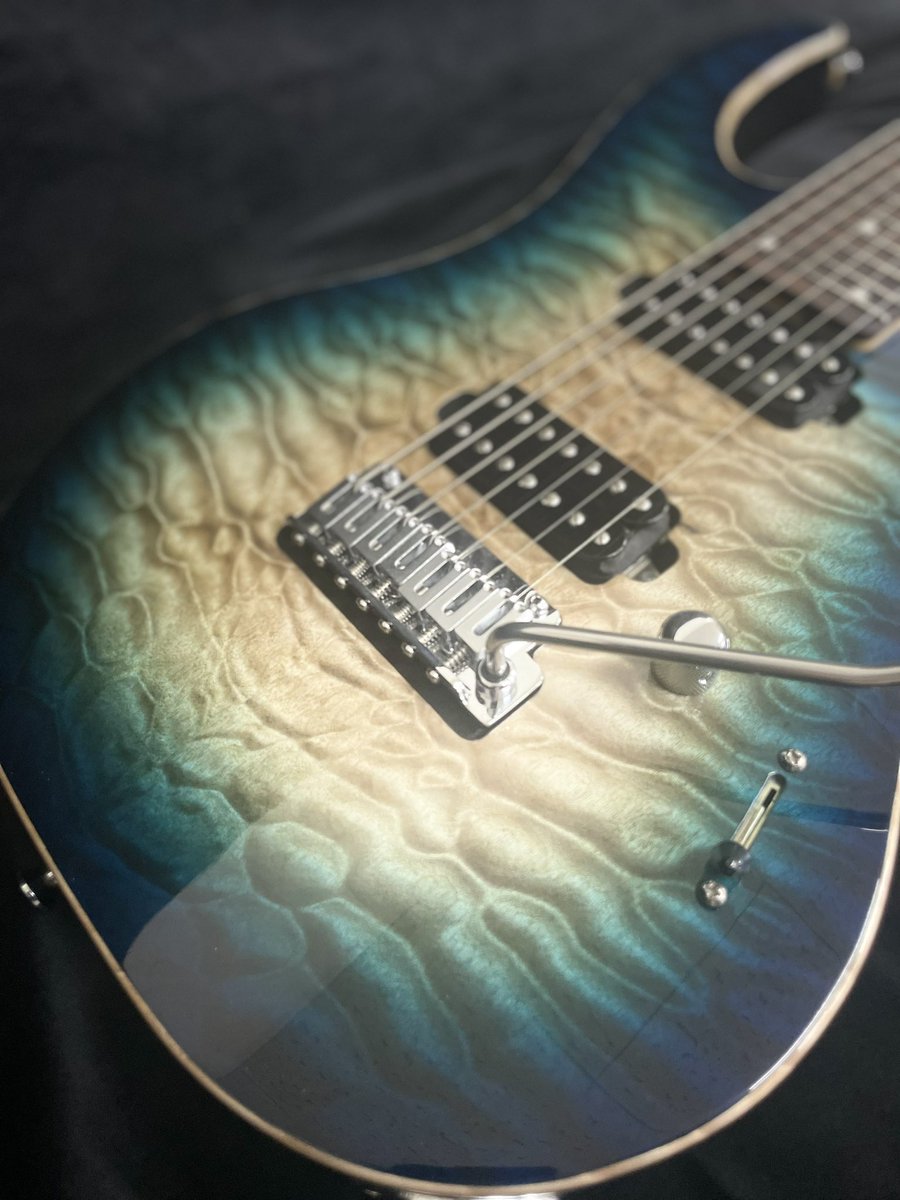 Virgo II 7
<a href="/takuxx04/">takumi</a> さんのカスタムオーダー

最上級のキルトメイプルに青のバーストが映える7弦モデル。