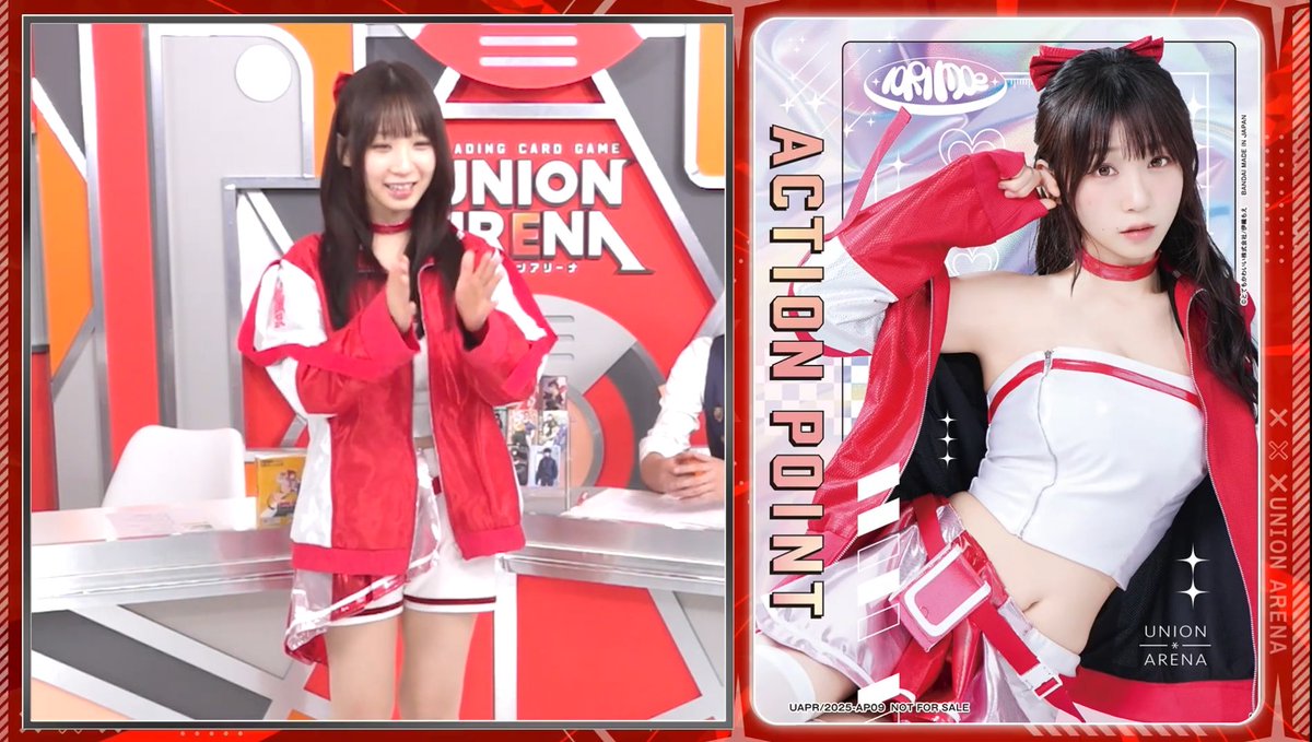 第三張伊織もえAP卡的服裝太可愛啦 😍 「ACTION POINT」的字體顏色也很