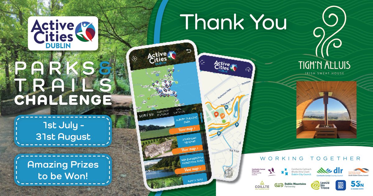 Big thanks to TIGH'N ALLUIS Irish Sweat House for sponsoring fantastic prizes in the Parks &amp; Trails Challenge! 🌿
dublindiscoverytrails.ie