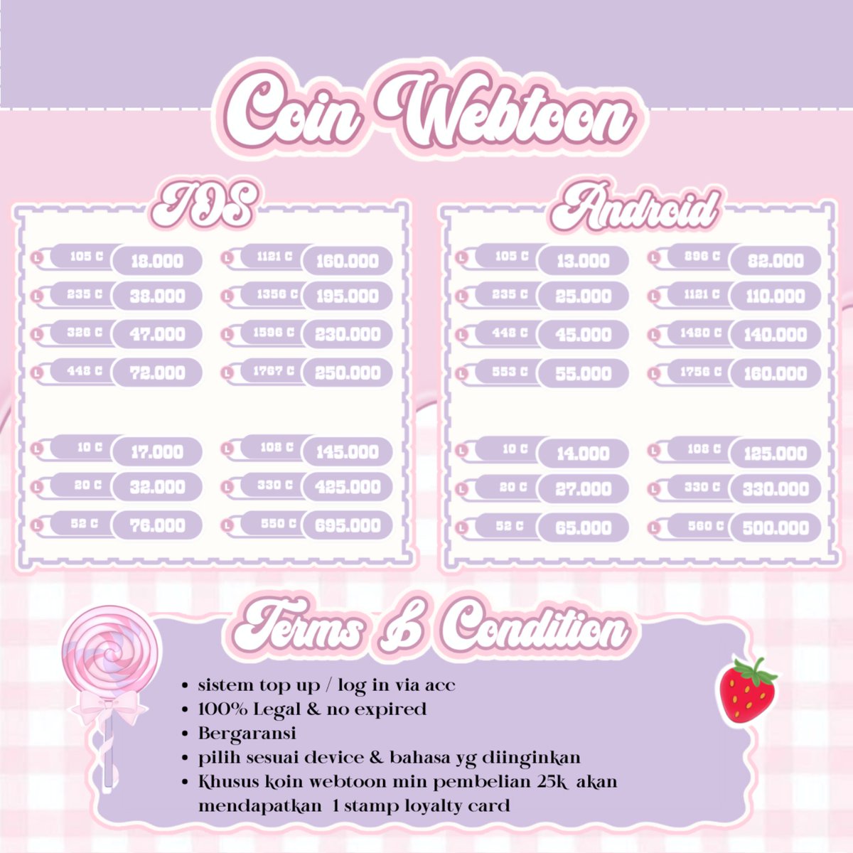 akuuww masih openk yaa yuk yg need coin line &amp; webtoon fast lgsg dm sjaa

t. zonauang need tawarin wts wtb 002 🙇‍♀️