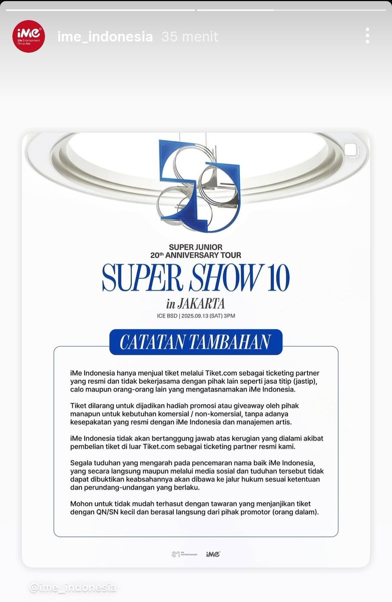 flowithc's tweet photo. @0haepapi @yesungiedf @nin_hychan @sjwttt Rules dr @ime_indonesia  tiket tidak boleh dijadikah giveaway.. nah loh gemana tuh? https://t.co/AW2HNcMRLs