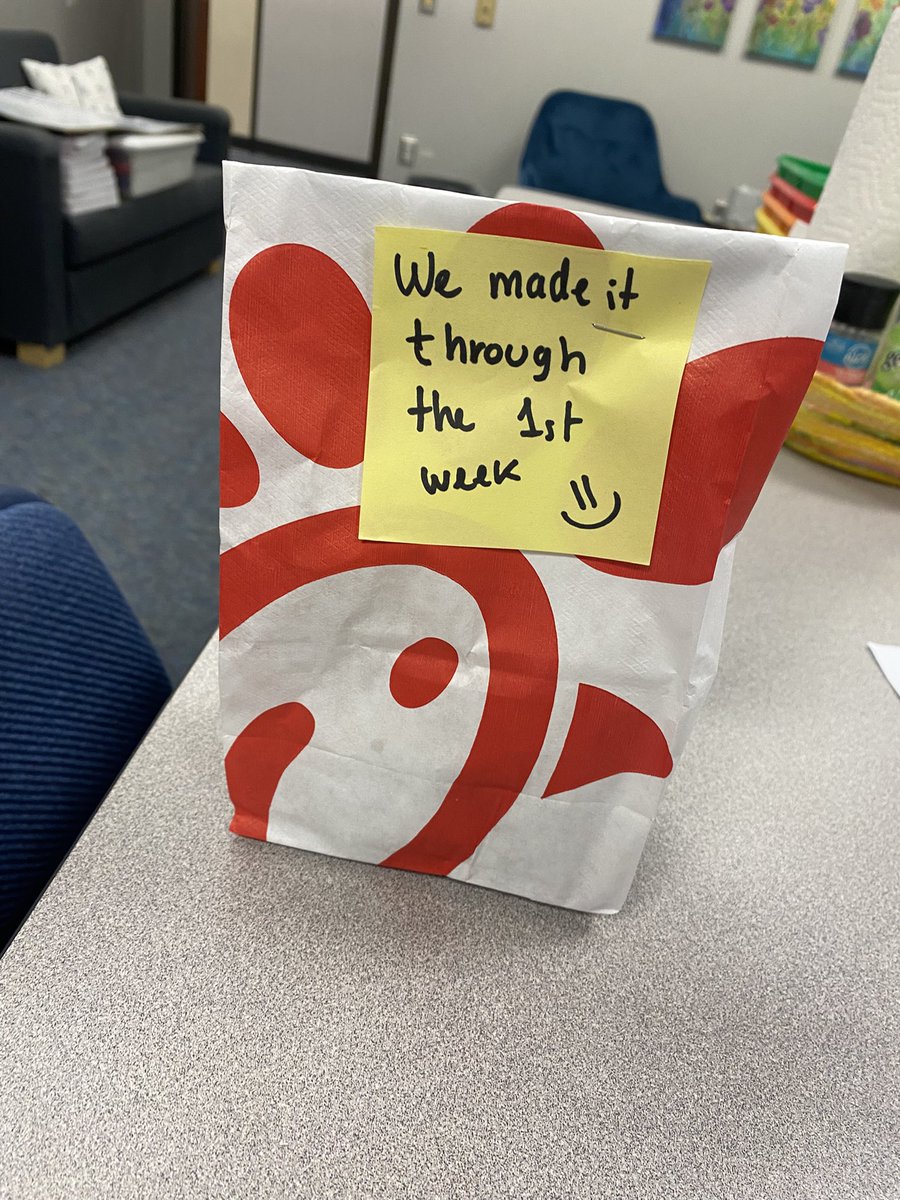 What a great start to the morning! Thanks Mrs. Martínez for the yummy treat. We made it through the first week of school! <a href="/StacyMAmos/">Stacy Amos</a>